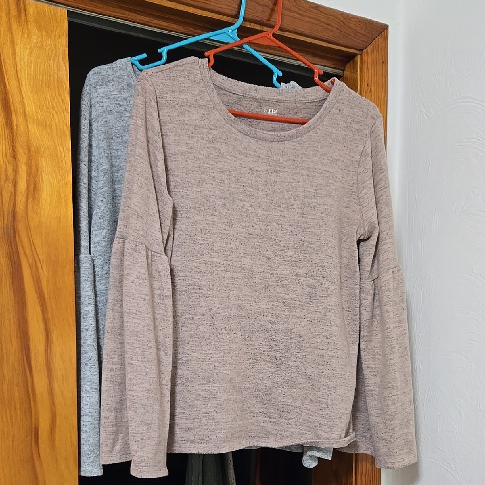 Two A.N.A Women's Bell Sleeve Sweaters
